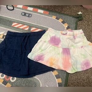 Jumping Beans Navy and Tie-Dye Skirt Set